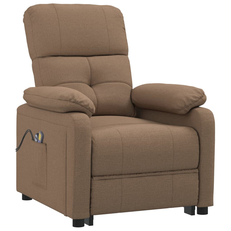 Stand up Massage Chair Brown Fabric