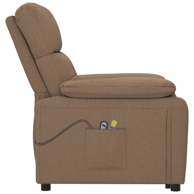 Stand up Massage Chair Brown Fabric