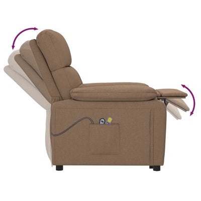 Stand up Massage Chair Brown Fabric