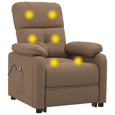 Stand up Massage Chair Brown Fabric