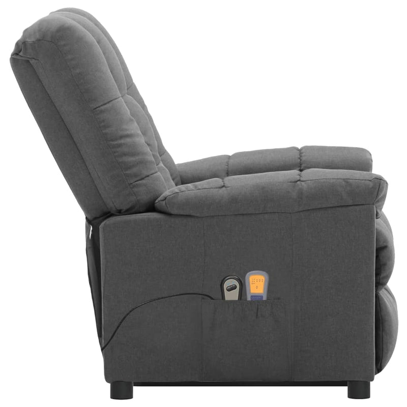 Stand up Massage Chair Light Grey Fabric