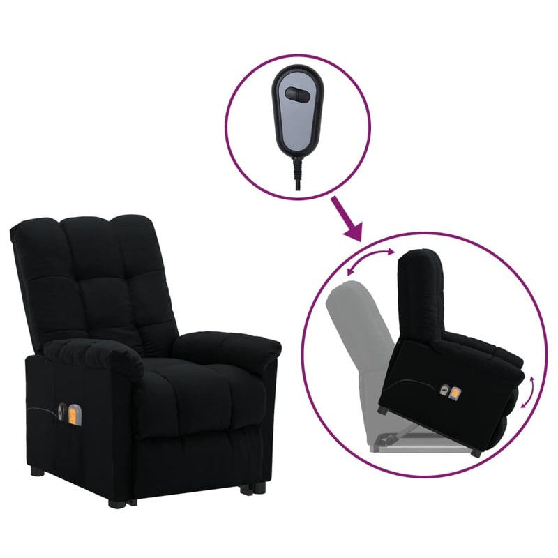 Stand up Massage Chair Black Fabric