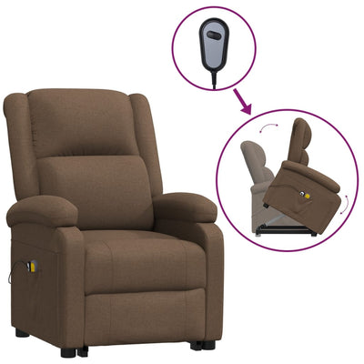 Stand up Massage Chair Brown Fabric