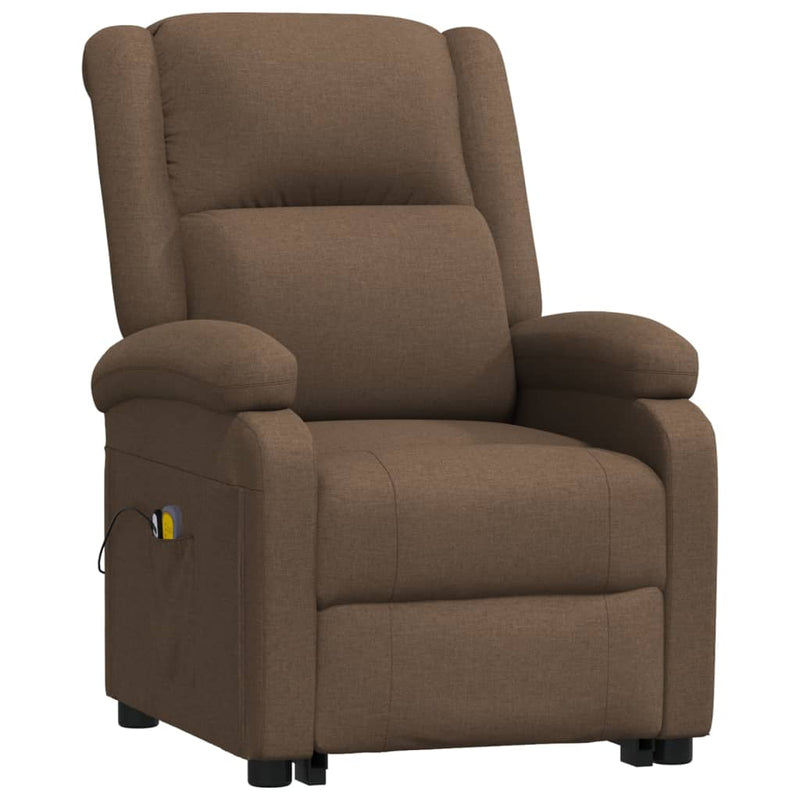 Stand up Massage Chair Brown Fabric