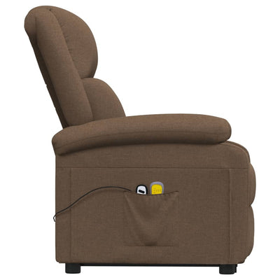 Stand up Massage Chair Brown Fabric