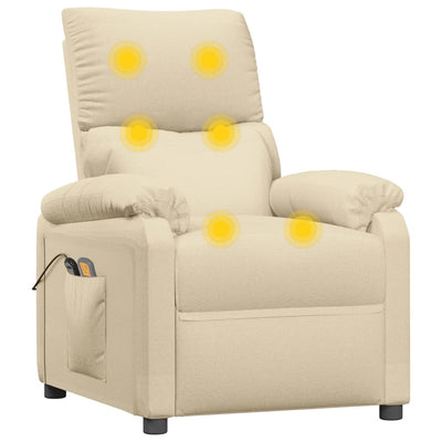 Stand up Massage Chair Cream Fabric