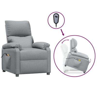 Stand up Massage Chair Light Grey Fabric