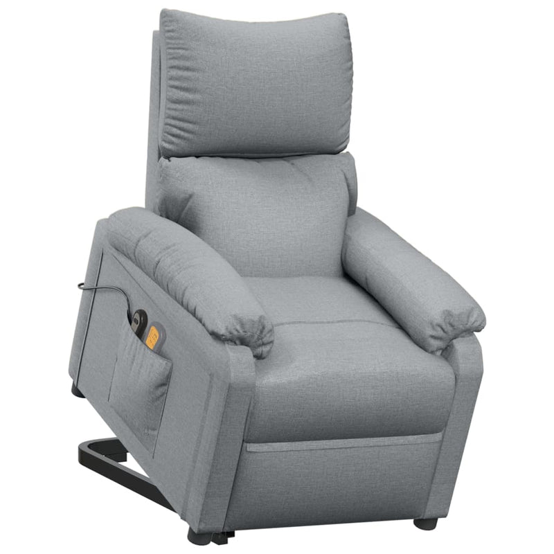 Stand up Massage Chair Light Grey Fabric