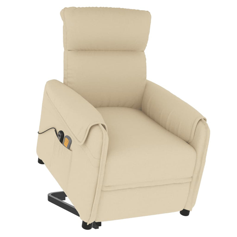 Stand up Massage Chair Cream Fabric