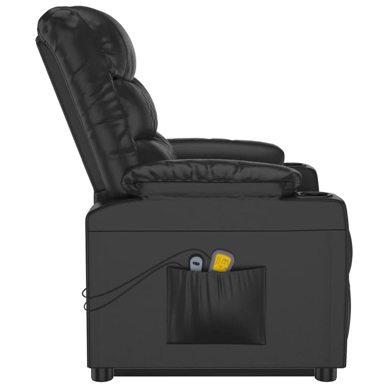 Stand up Massage Chair Black Faux Leather