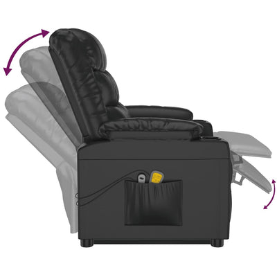 Stand up Massage Chair Black Faux Leather