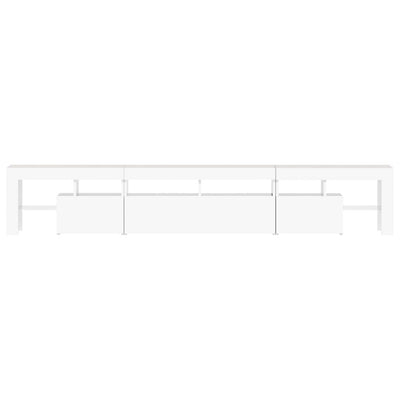 TV Cabinet with LED Lights White 230x36.5x40 cm