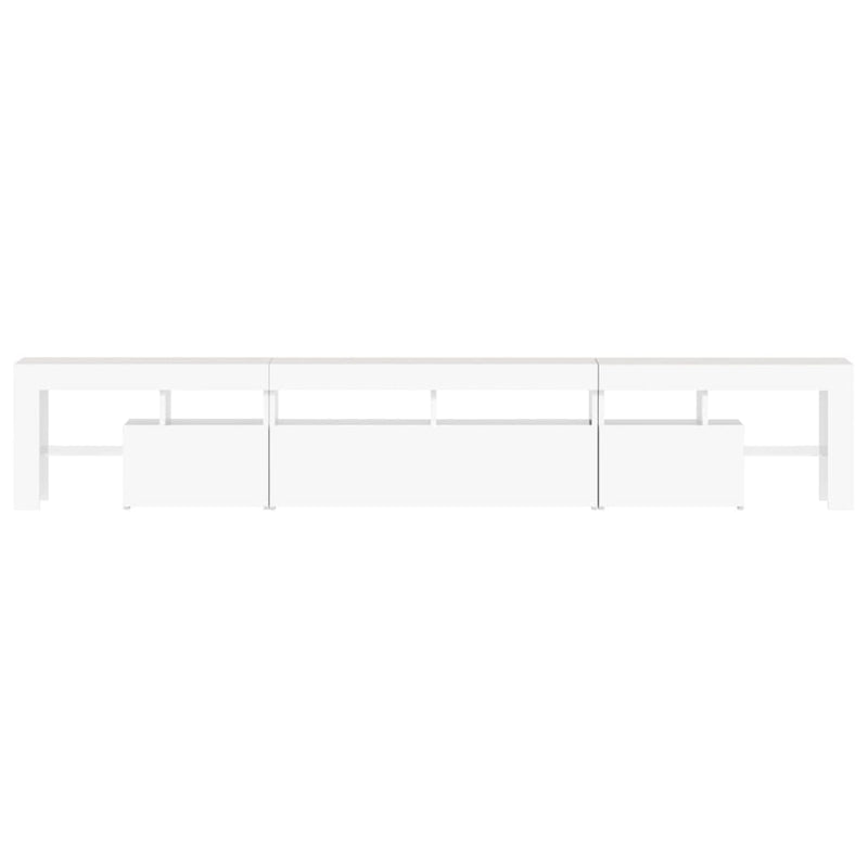 TV Cabinet with LED Lights White 230x36.5x40 cm