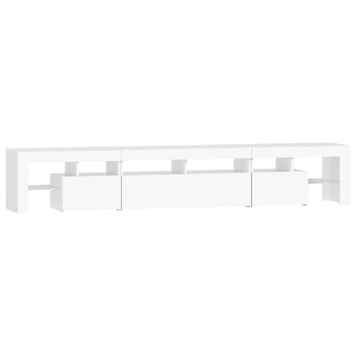 TV Cabinet with LED Lights White 230x36.5x40 cm