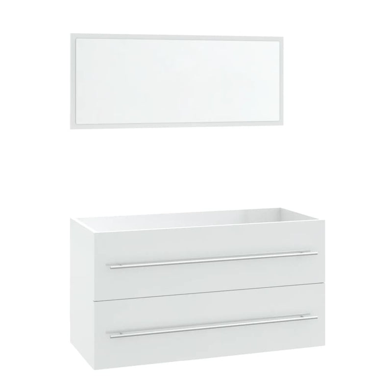 3 Piece Bathroom Furniture Set White