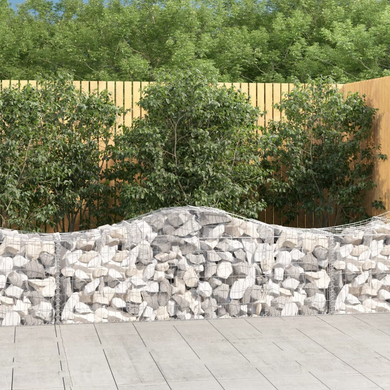 Arched Gabion Basket 200x50x60/80 cm Galvanised Iron