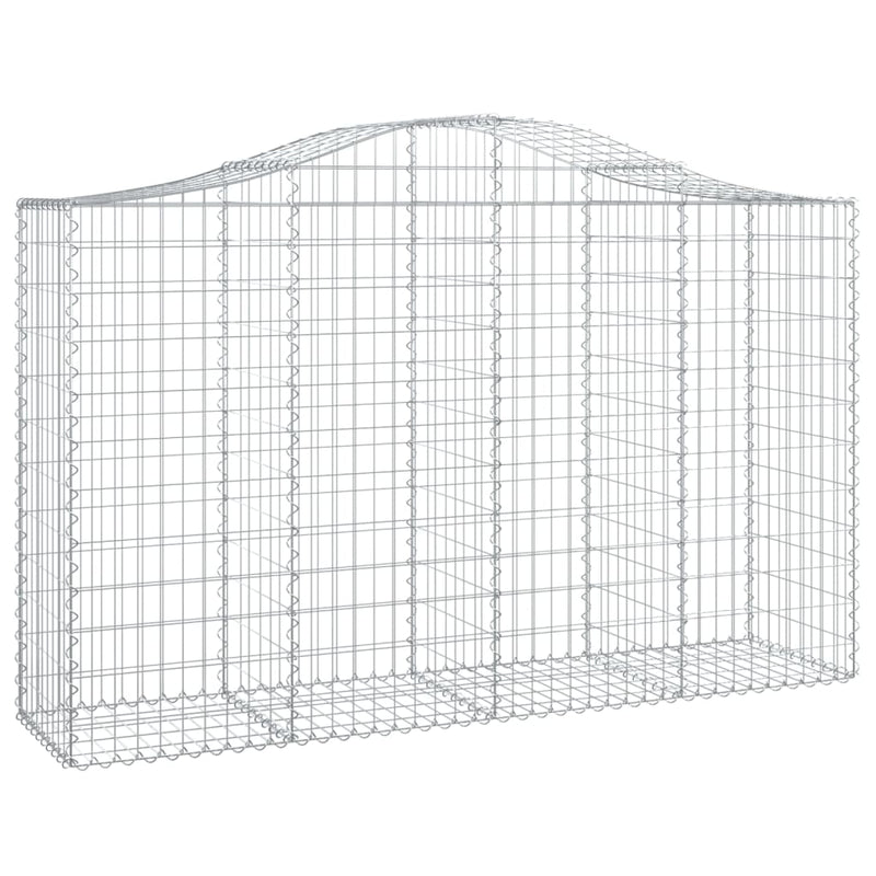 Arched Gabion Basket 200x50x120/140 cm Galvanised Iron