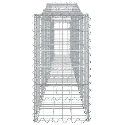 Arched Gabion Basket 400x30x60/80 cm Galvanised Iron