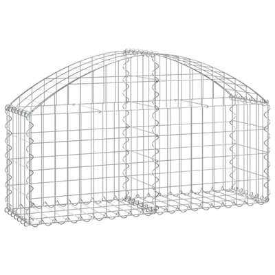 Arched Gabion Basket 100x30x40/60 cm Galvanised Iron