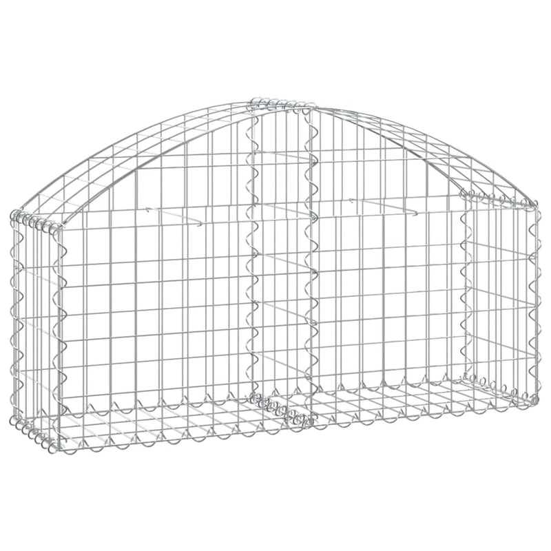 Arched Gabion Basket 100x30x40/60 cm Galvanised Iron