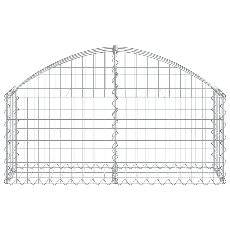 Arched Gabion Basket 100x30x40/60 cm Galvanised Iron