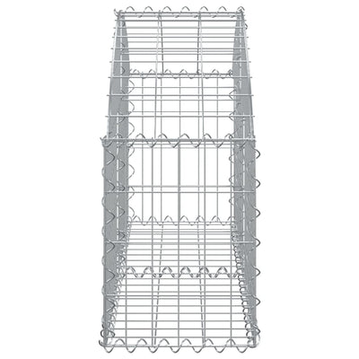 Arched Gabion Basket 100x30x40/60 cm Galvanised Iron