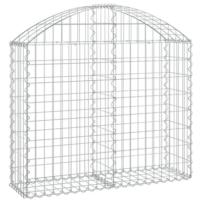 Arched Gabion Basket 100x30x80/100 cm Galvanised Iron