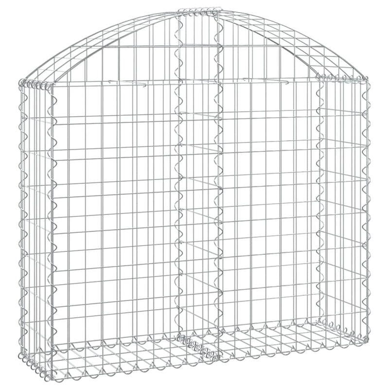 Arched Gabion Basket 100x30x80/100 cm Galvanised Iron