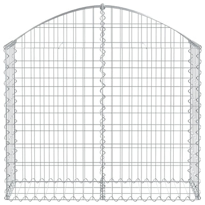 Arched Gabion Basket 100x30x80/100 cm Galvanised Iron