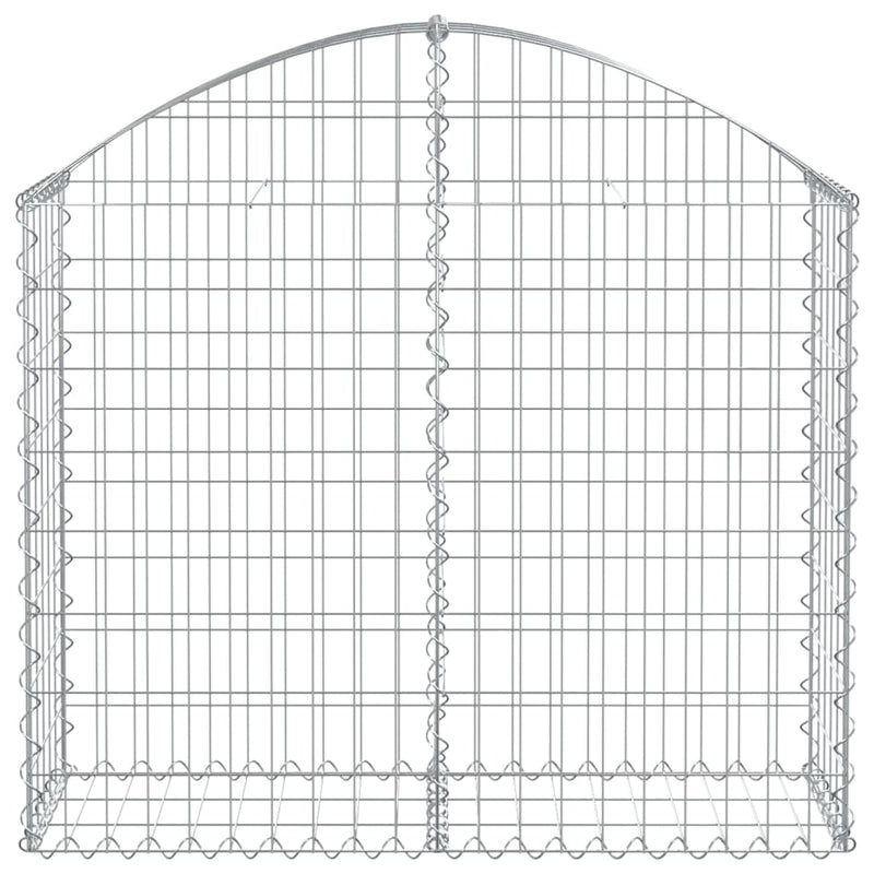 Arched Gabion Basket 100x30x80/100 cm Galvanised Iron