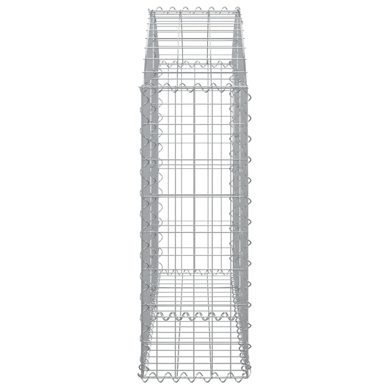 Arched Gabion Basket 100x30x80/100 cm Galvanised Iron