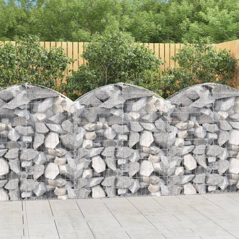 Arched Gabion Basket 100x30x100/120 cm Galvanised Iron