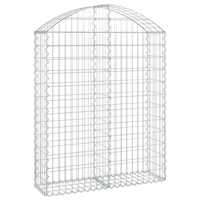 Arched Gabion Basket 100x30x120/140 cm Galvanised Iron