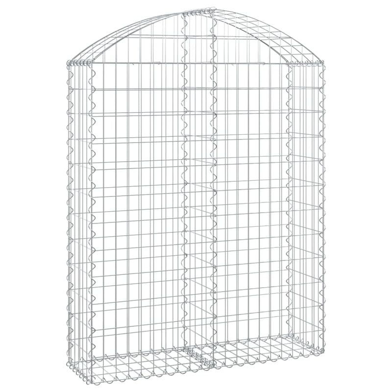 Arched Gabion Basket 100x30x120/140 cm Galvanised Iron