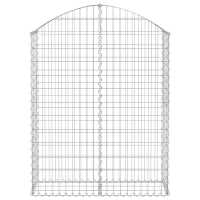 Arched Gabion Basket 100x30x120/140 cm Galvanised Iron