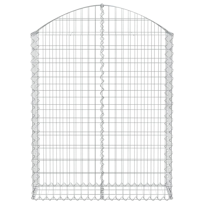 Arched Gabion Basket 100x30x120/140 cm Galvanised Iron