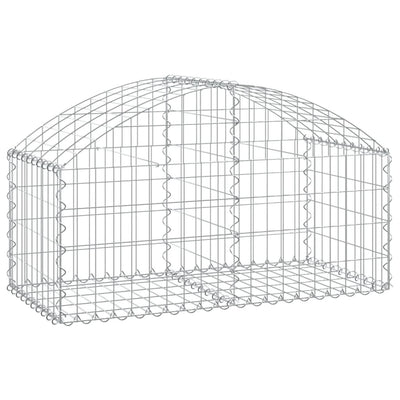 Arched Gabion Basket 100x50x40/60 cm Galvanised Iron