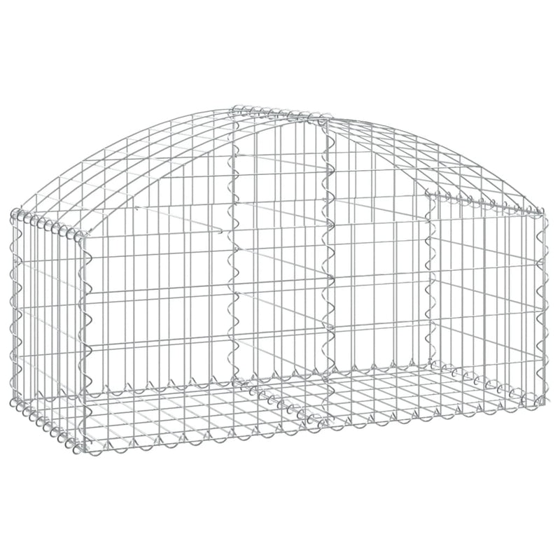 Arched Gabion Basket 100x50x40/60 cm Galvanised Iron