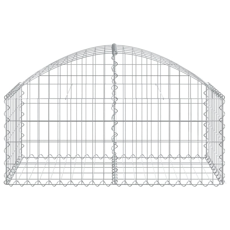 Arched Gabion Basket 100x50x40/60 cm Galvanised Iron