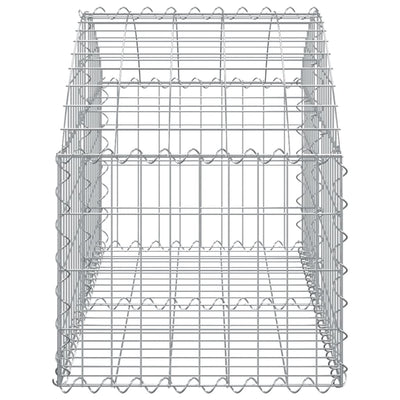 Arched Gabion Basket 100x50x40/60 cm Galvanised Iron