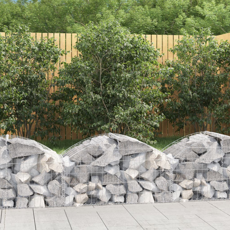 Arched Gabion Basket 100x50x40/60 cm Galvanised Iron