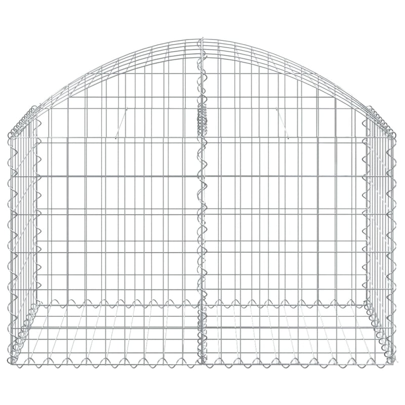 Arched Gabion Basket 100x50x60/80 cm Galvanised Iron