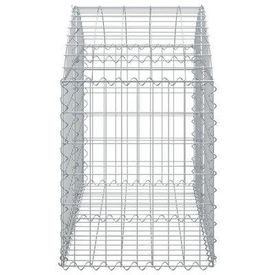 Arched Gabion Basket 100x50x60/80 cm Galvanised Iron