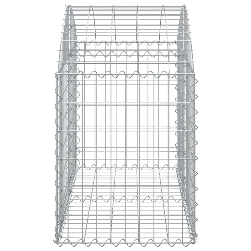 Arched Gabion Basket 100x50x60/80 cm Galvanised Iron