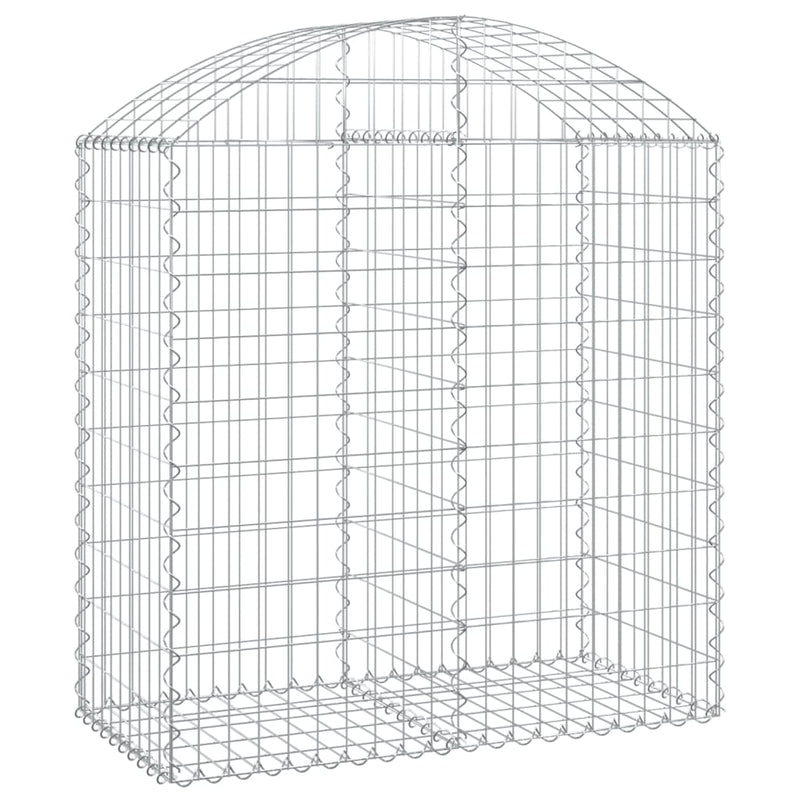 Arched Gabion Basket 100x50x100/120 cm Galvanised Iron