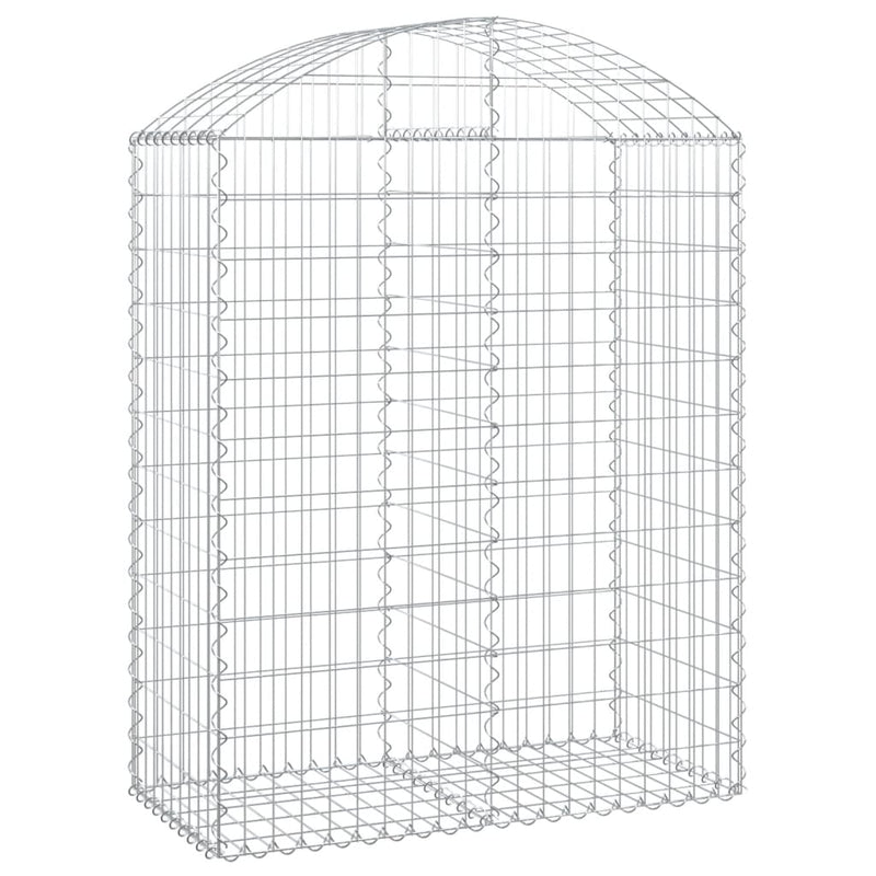 Arched Gabion Basket 100x50x120/140 cm Galvanised Iron