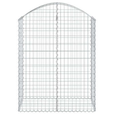 Arched Gabion Basket 100x50x120/140 cm Galvanised Iron