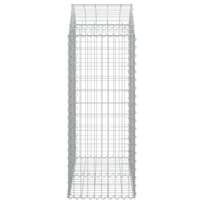 Arched Gabion Basket 100x50x120/140 cm Galvanised Iron