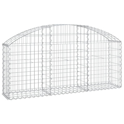 Arched Gabion Basket 150x30x60/80 cm Galvanised Iron