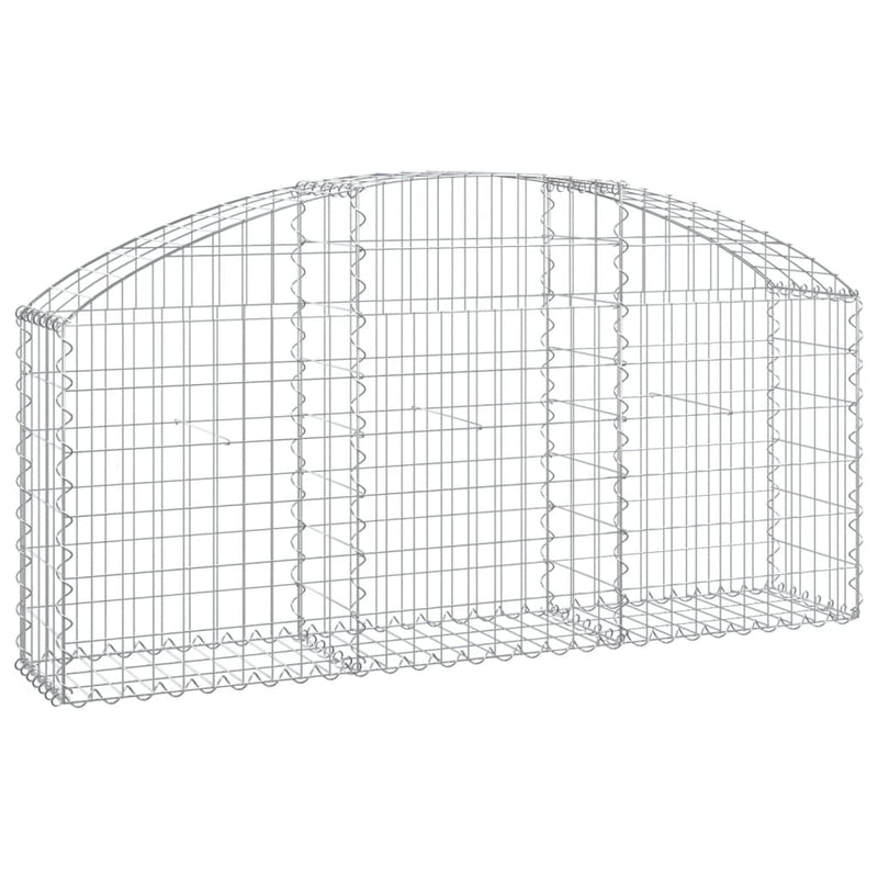 Arched Gabion Basket 150x30x60/80 cm Galvanised Iron